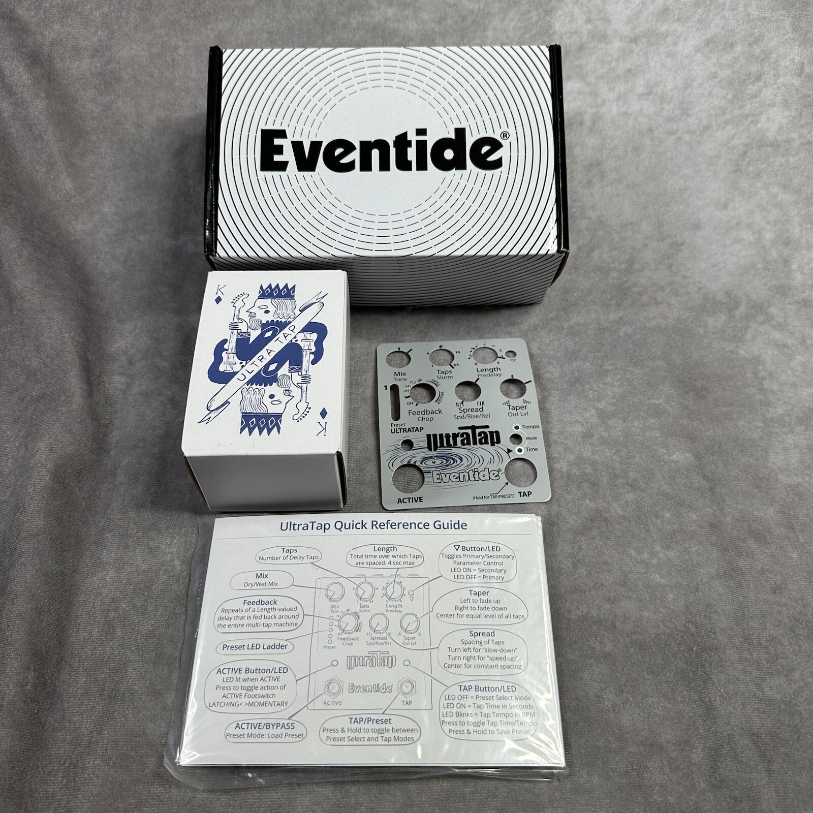 Eventide UltraTap Delay Reverb Multi-Tap Effects Pedal Silver BOX & INSERTS ONLY