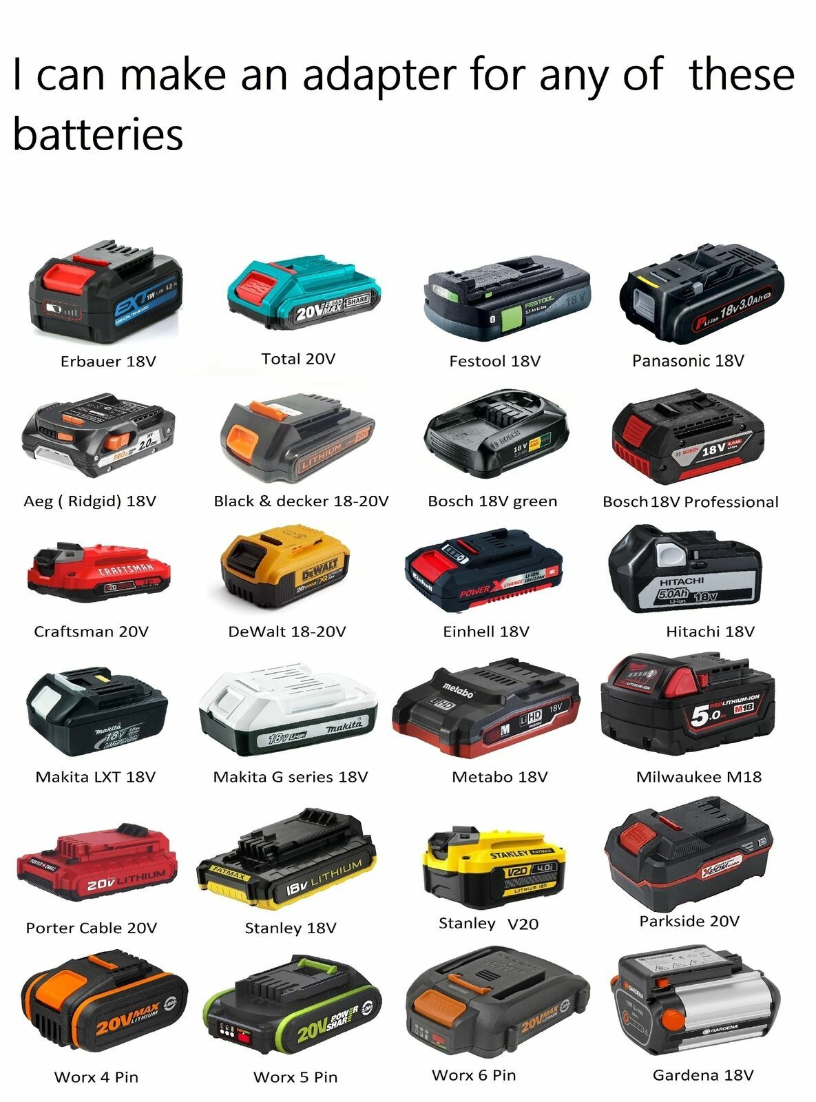 Battery Adapter for Old Dewalt 18V Tools ( Jadapters )