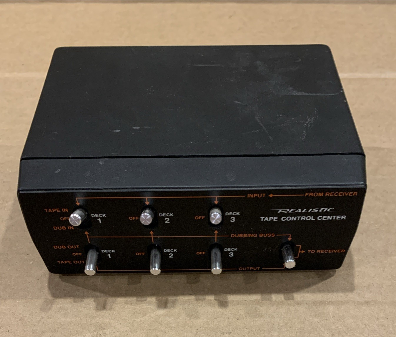 Vintage Realistic 3-Deck Stereo Tape Control Center (Model No 42-2105)