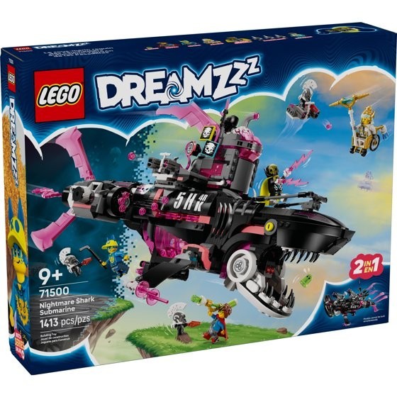 LEGO DREAMZzz Nightmare Shark Submarine Building Toy for Kids - Pretend Play Set