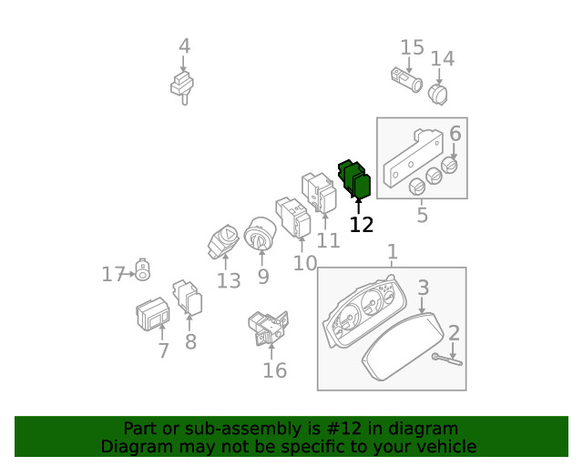 Genuine Nissan Switch 25154-7S200