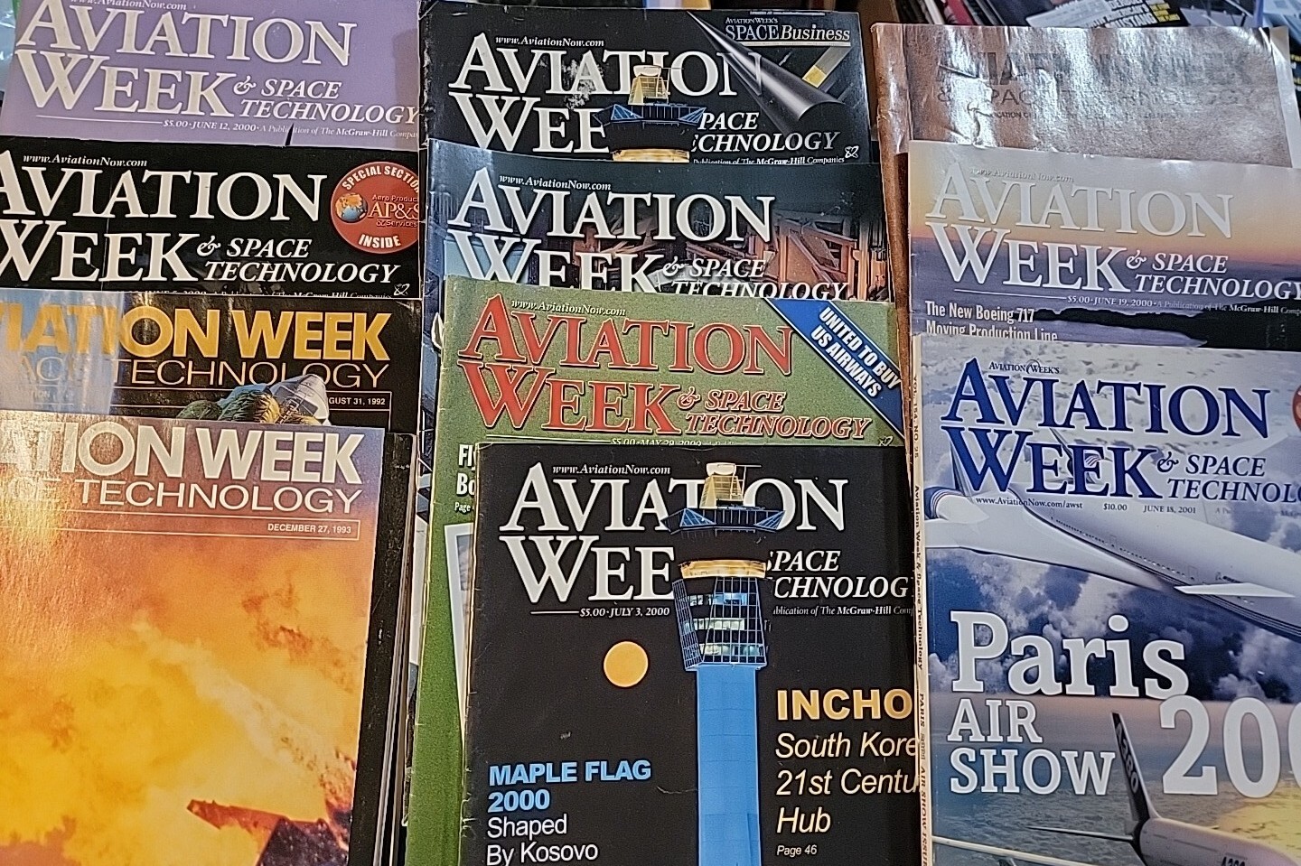 ✈️AVIATION WEEK & SPACE TECHNOLOGY✈️LOT OF 11