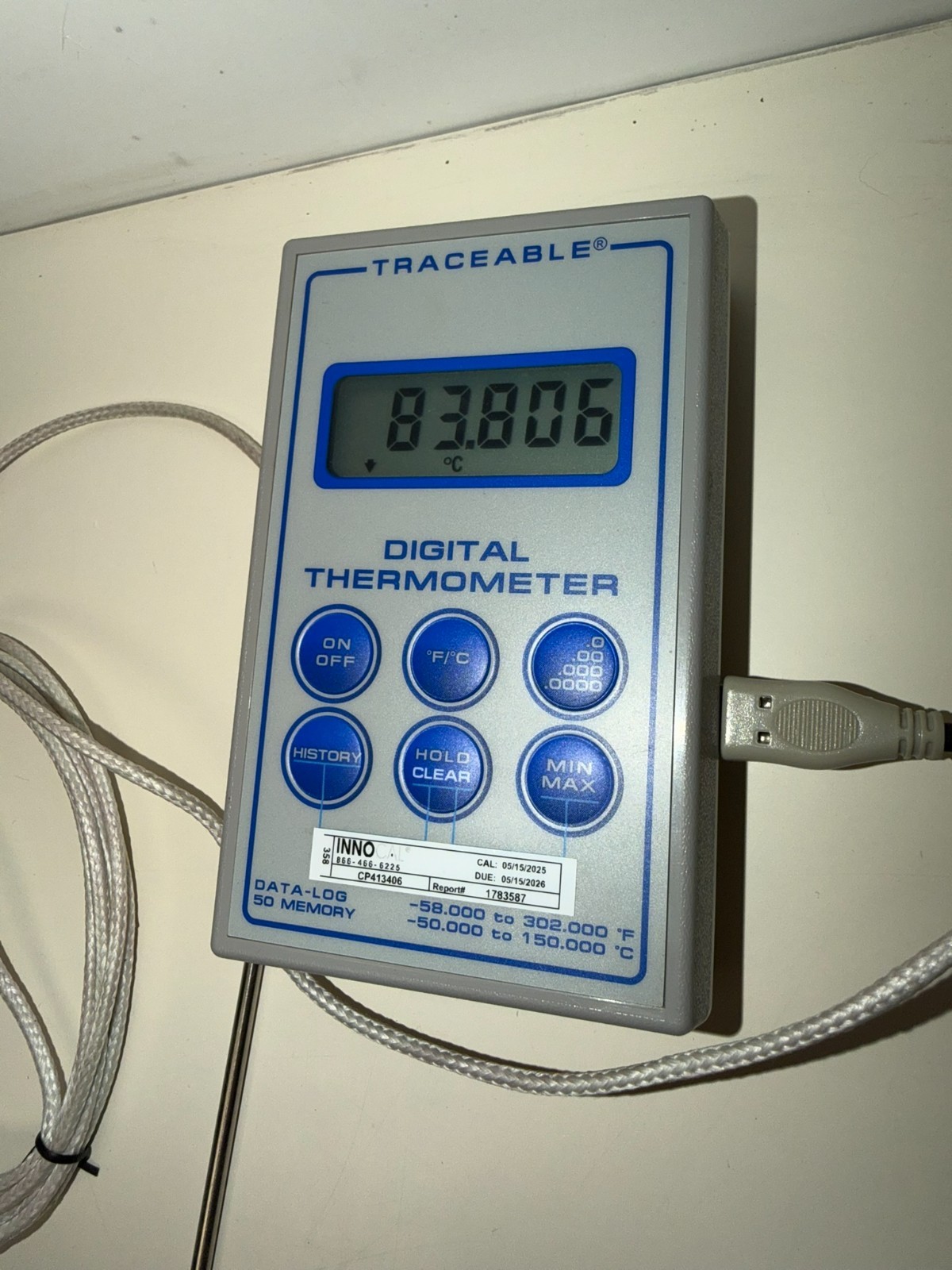 Traceable 4000TR Scientific Thermistor Thermometer USB Probe New Battery Working