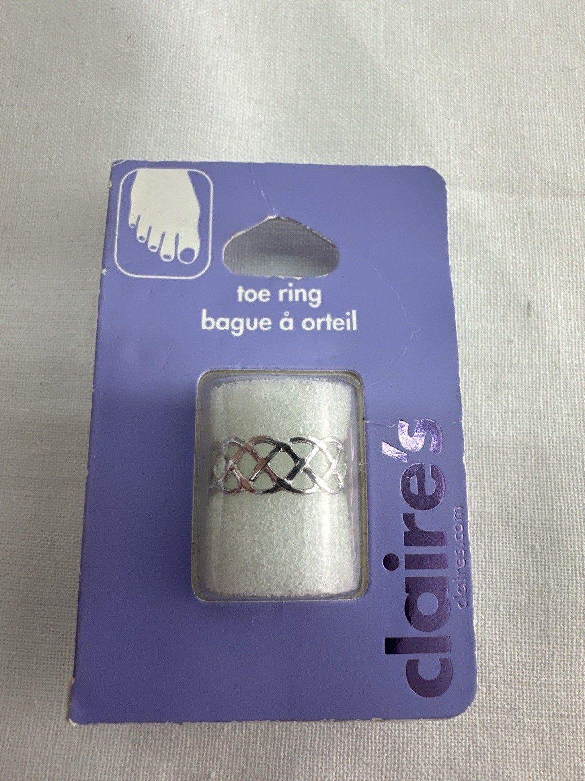 Claire’s Silver Tone Toe Ring Adjustable Celtic Knot Design