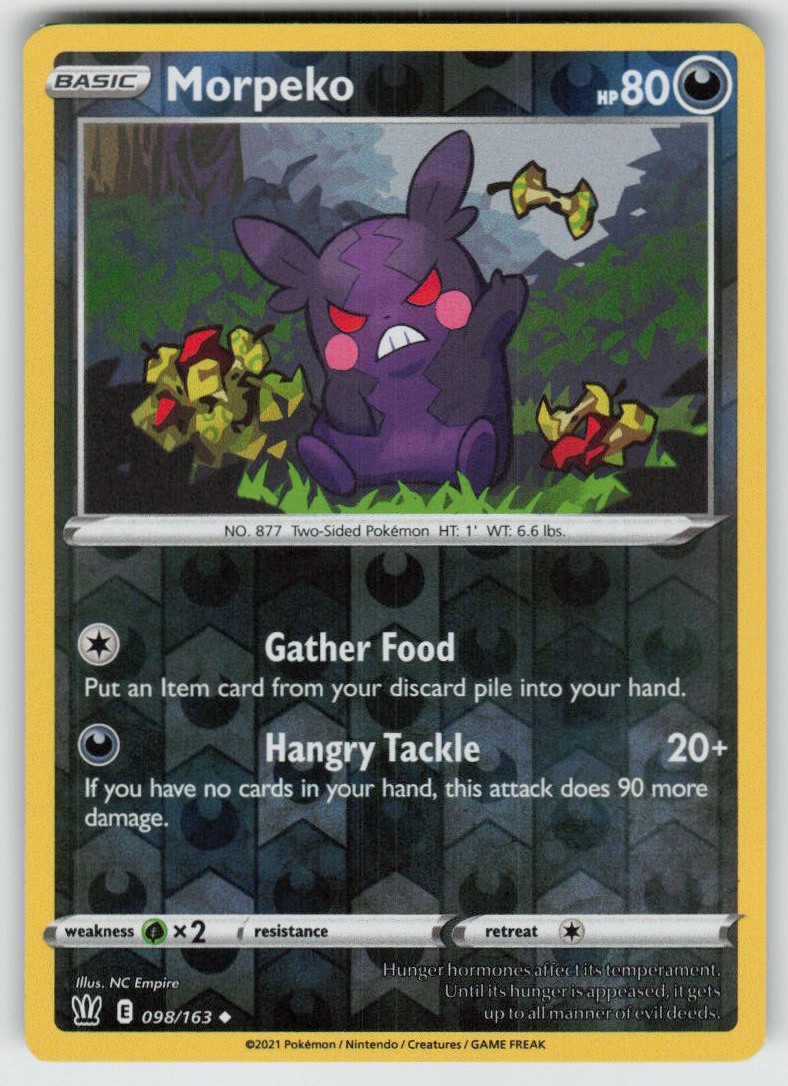 PO-04 Reverse Holo Morpeko 098/163 Uncommon SWSH05: Battle Styles NM