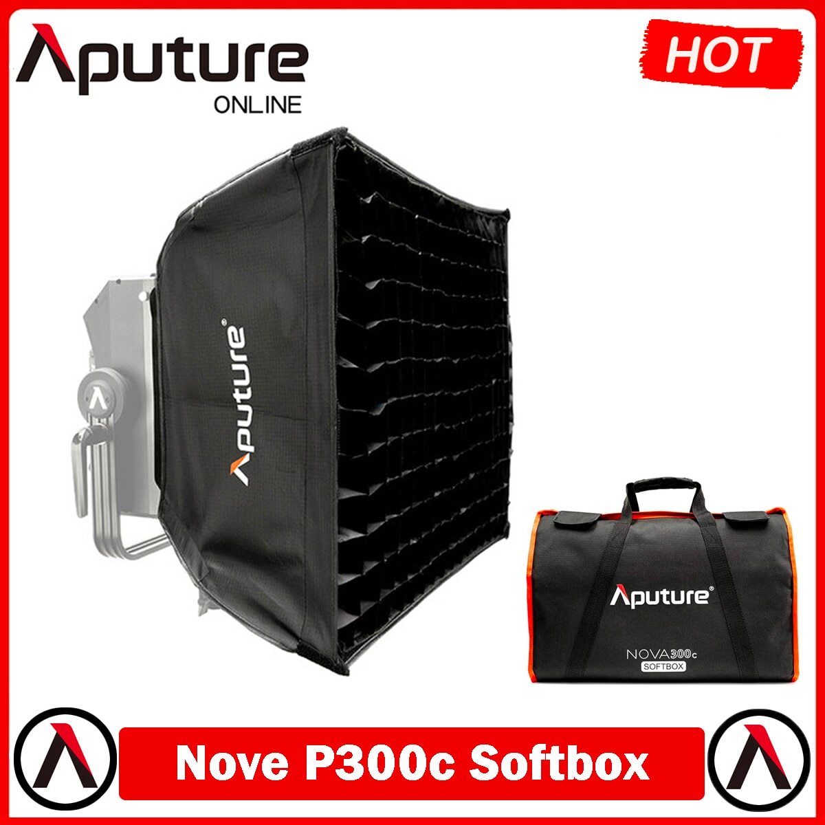 Aputure 20x27.5in/50x70cm Rectangular Softbox with Grid for Nova P300c