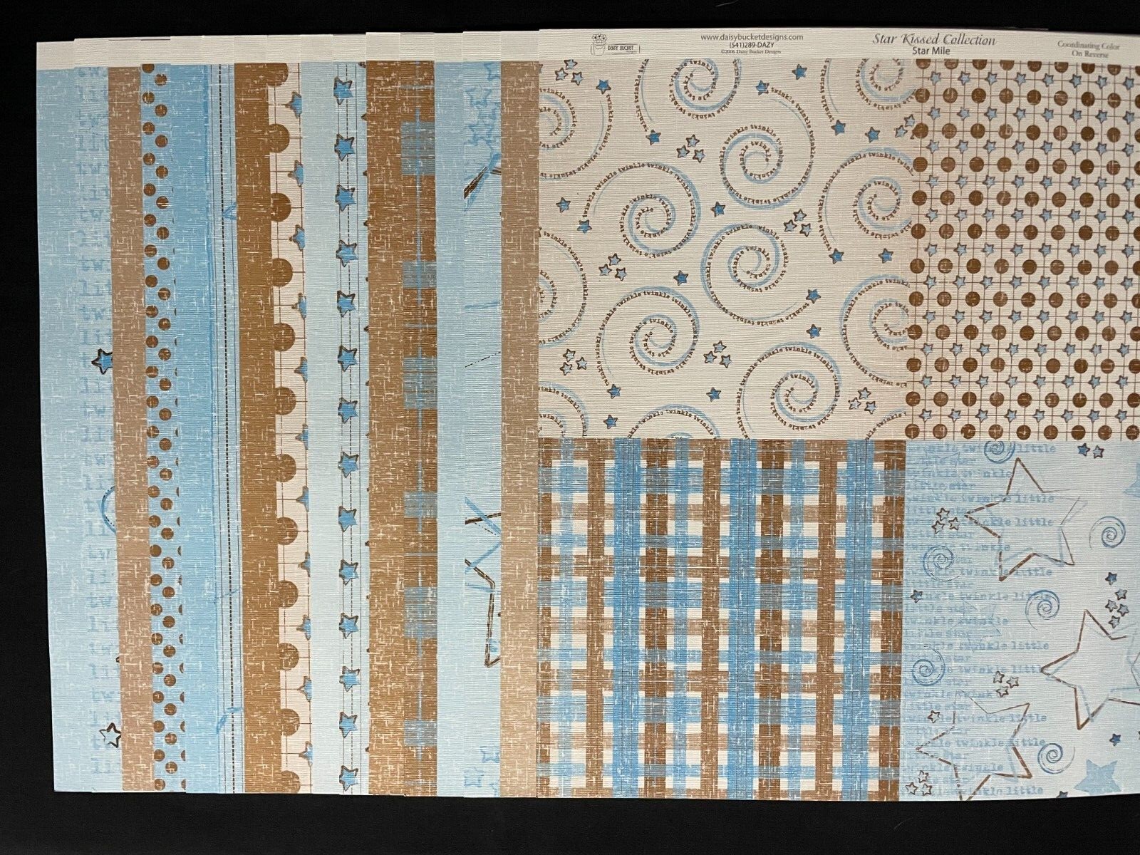 DAISY BUCKET "STAR KISSED" 12X12 DS LINEN-LIKE TEXTURE PAPERS