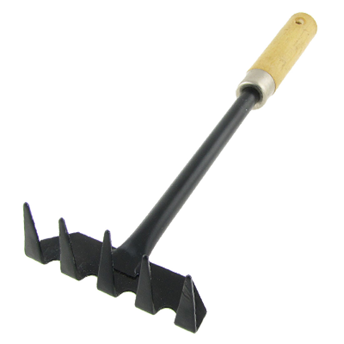 Wooden Handle Metal Garden Yard Hand Tool Soil Bow Rake
