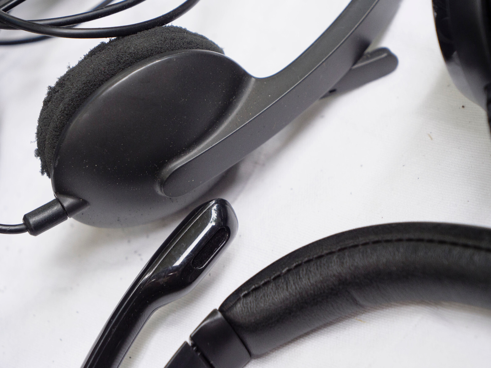 Logitech USB Wired Headset lot, USED bad shape