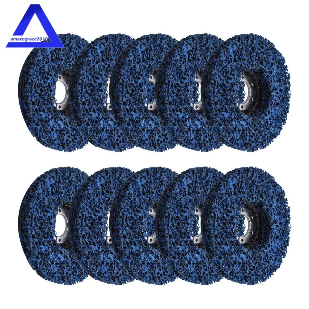 10 Pack 4.5''x7/8" Poly Strip Disc Wheel Paint Rust Removal Clean Angle Grinder