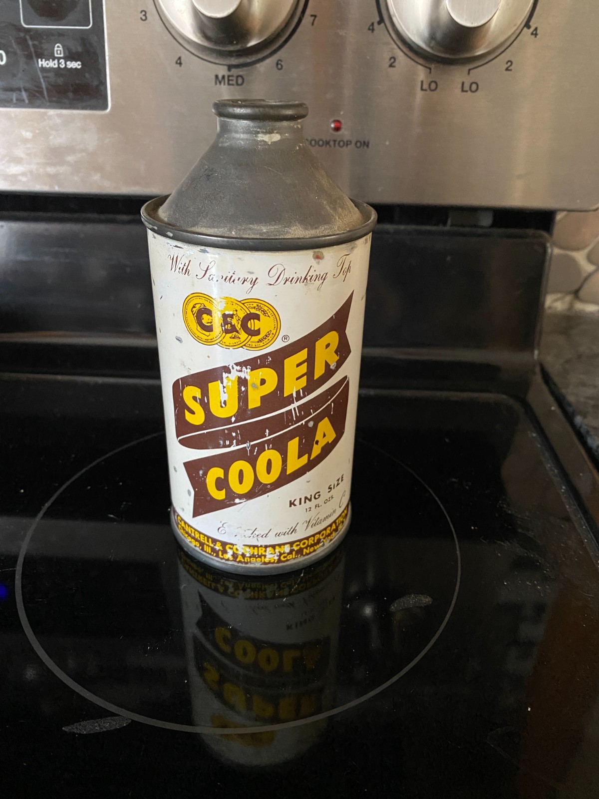 C&C SUPER COOLA 12 oz. CONE TOP SODA CAN