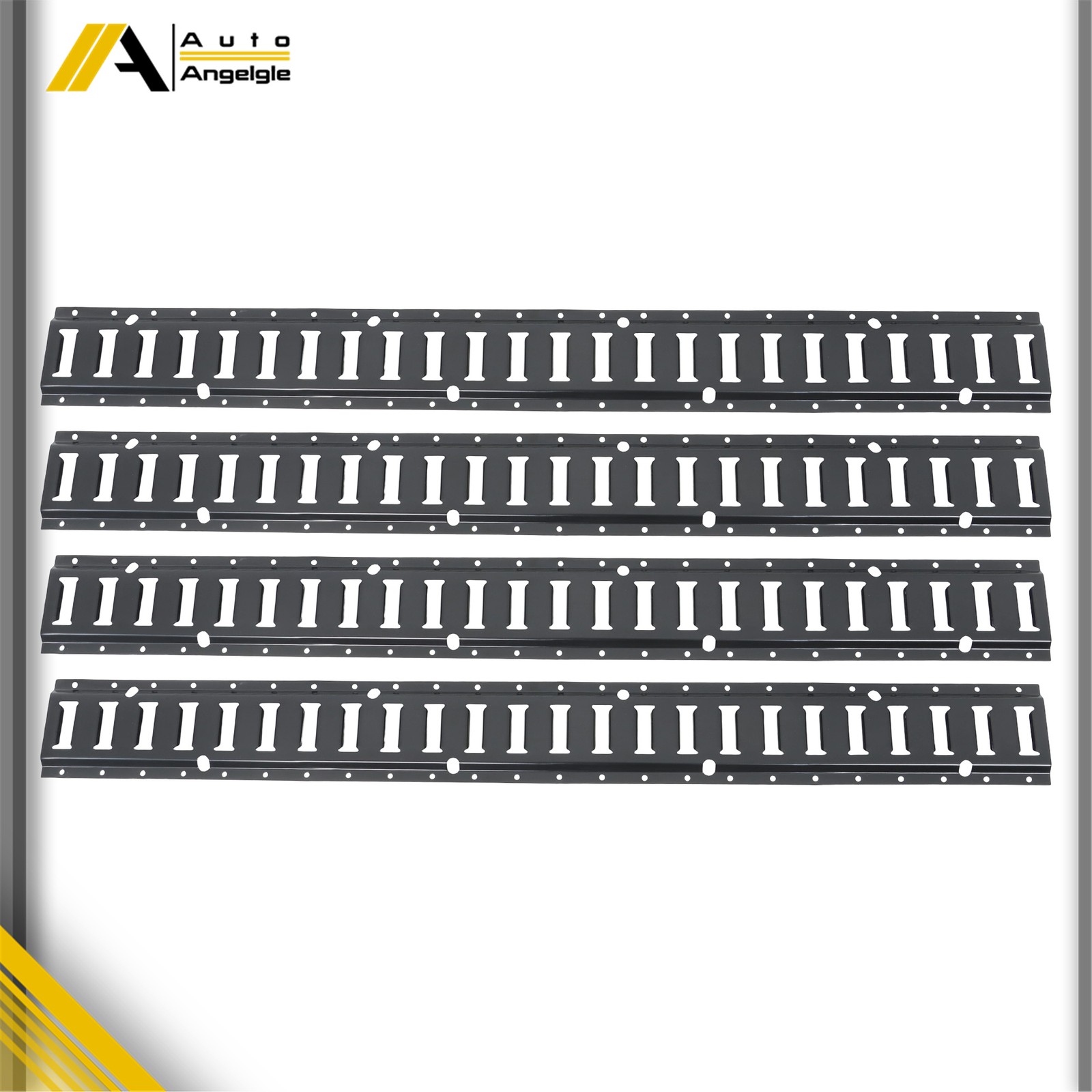 4 Pack 4' E Track Tie Down Rail Kit Coated Steel E-Track For Garages Trucks
