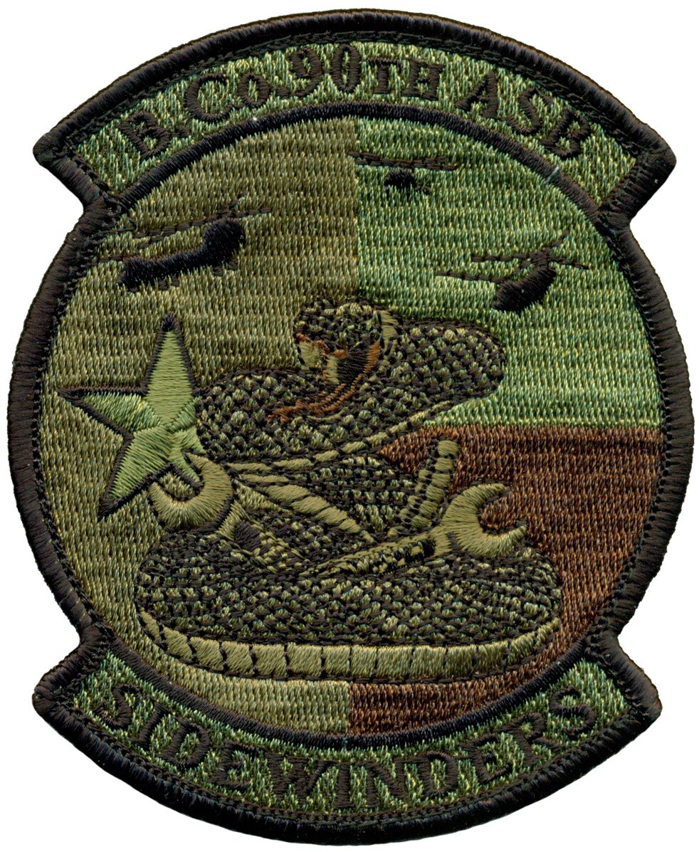 US ARMY B Co 90th AVIATION SUPPORT BATTALION PATCH - OCP