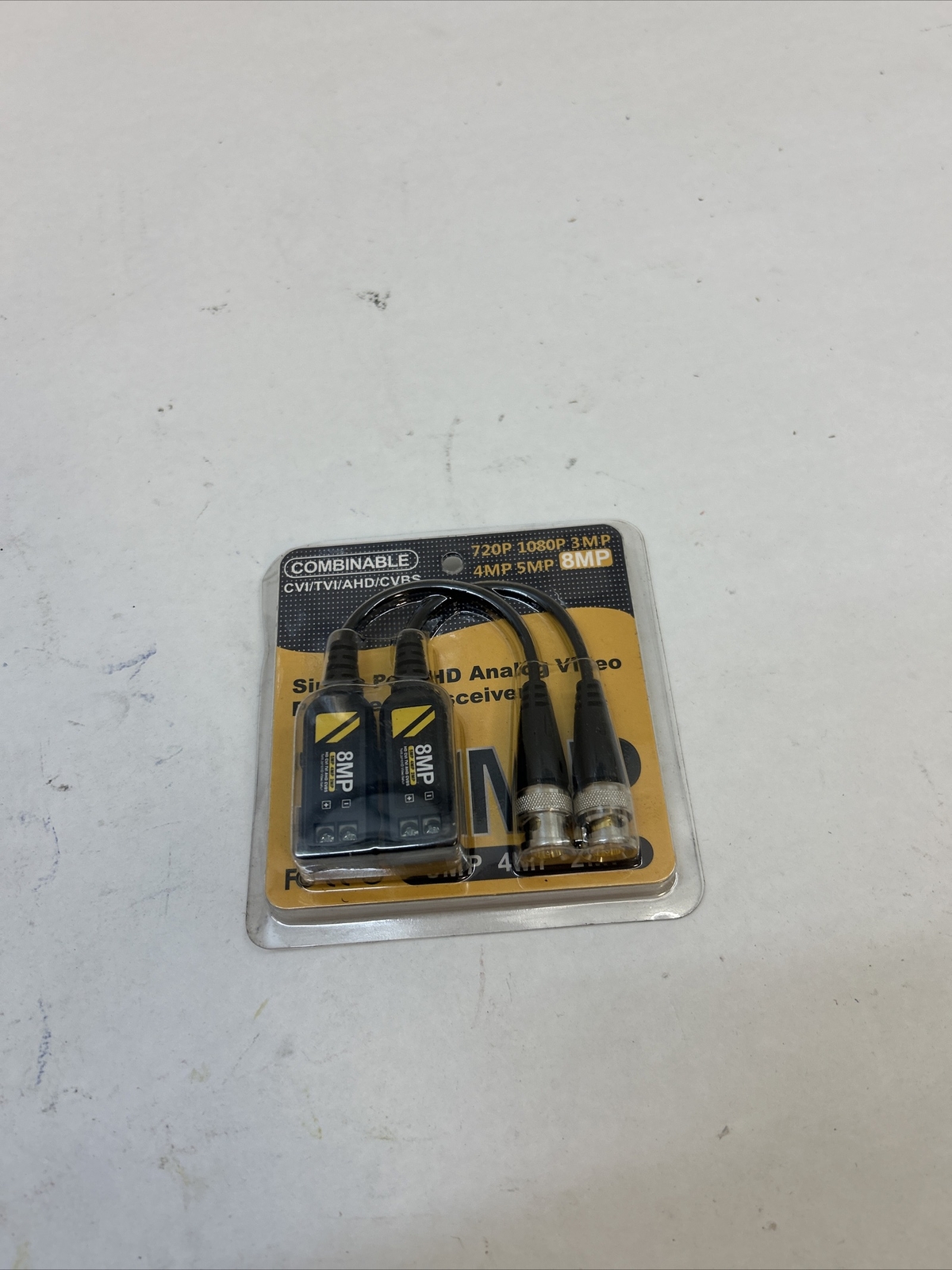 1 Pair 8MP Video Audio Power Passive Video Balun Data Transmitter via UTP Cable