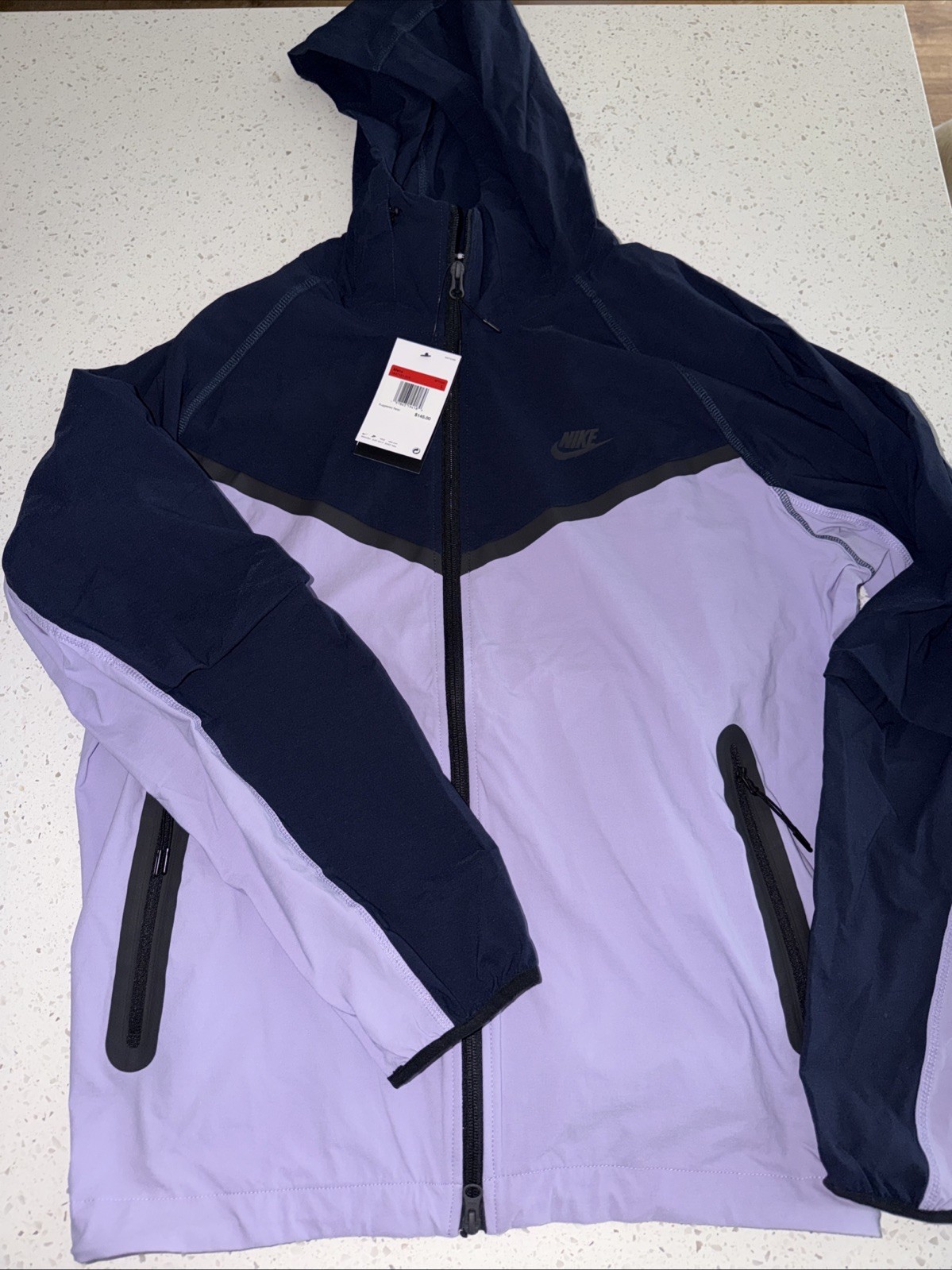 Nike Tech Woven Obsidian Hydrangeas Windbreaker Jacket Men Size Large HM7151-515