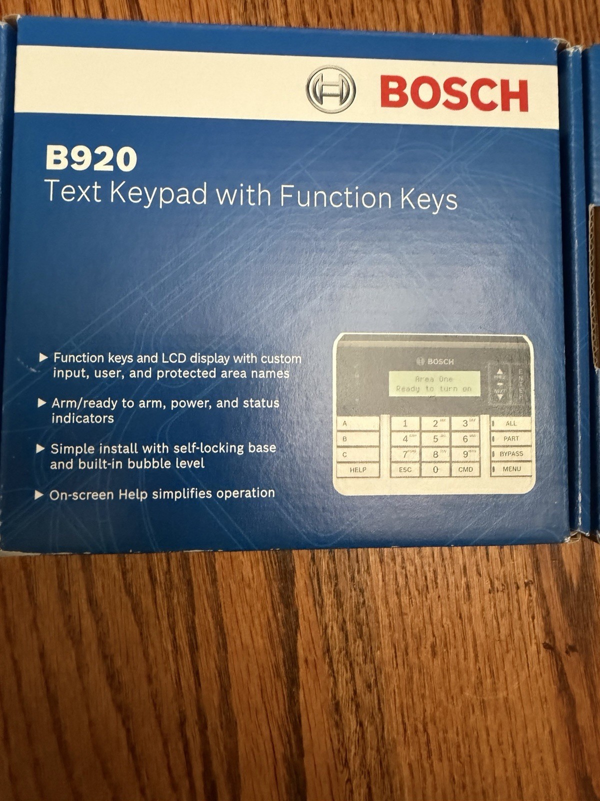 Bosch B920 Alarm System 2-Line Alpha Numeric Display Keypad Factory Sealed