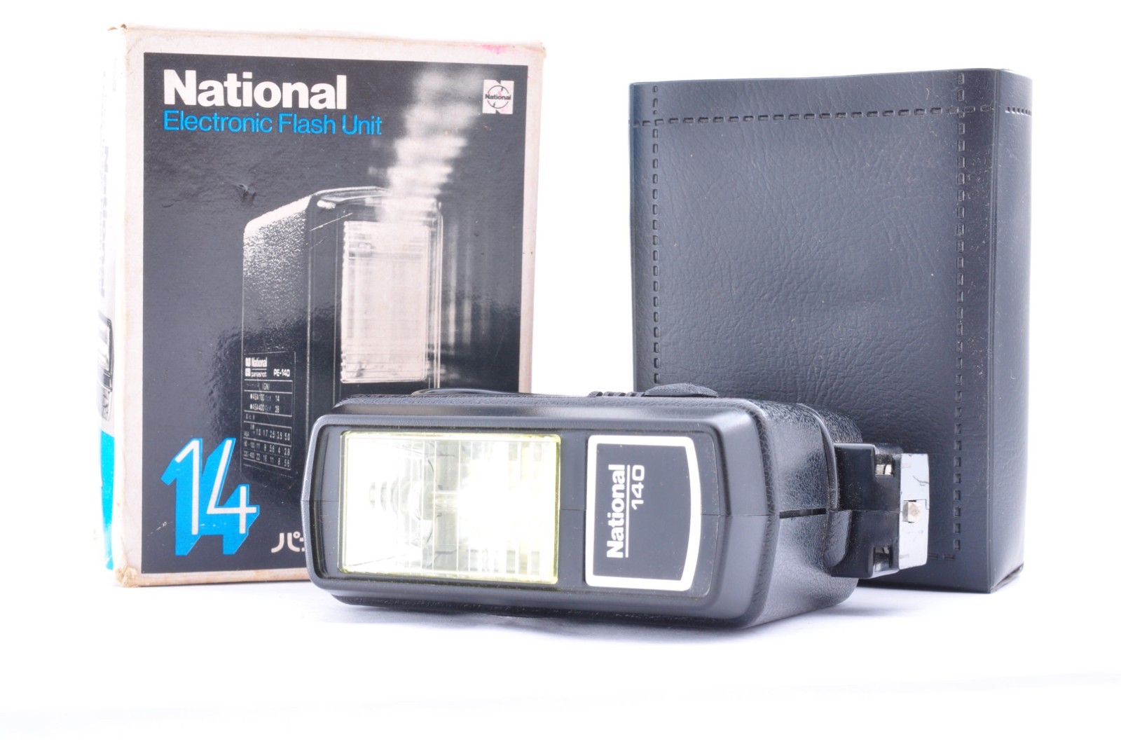 National Panashot PE-140 Shoe Mount Xenon [Mint] Flash For MF SLR w/Case