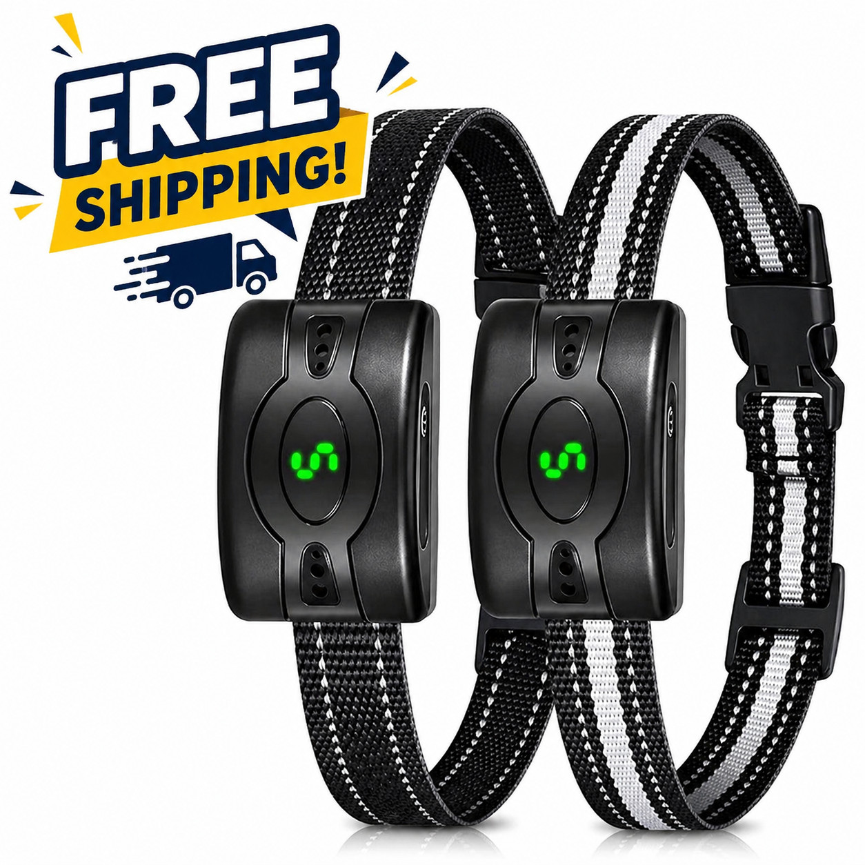 2 Pack Anti Bark Dog Collar Rechargeable 5 Sensitivity Levels Waterproof Trainin
