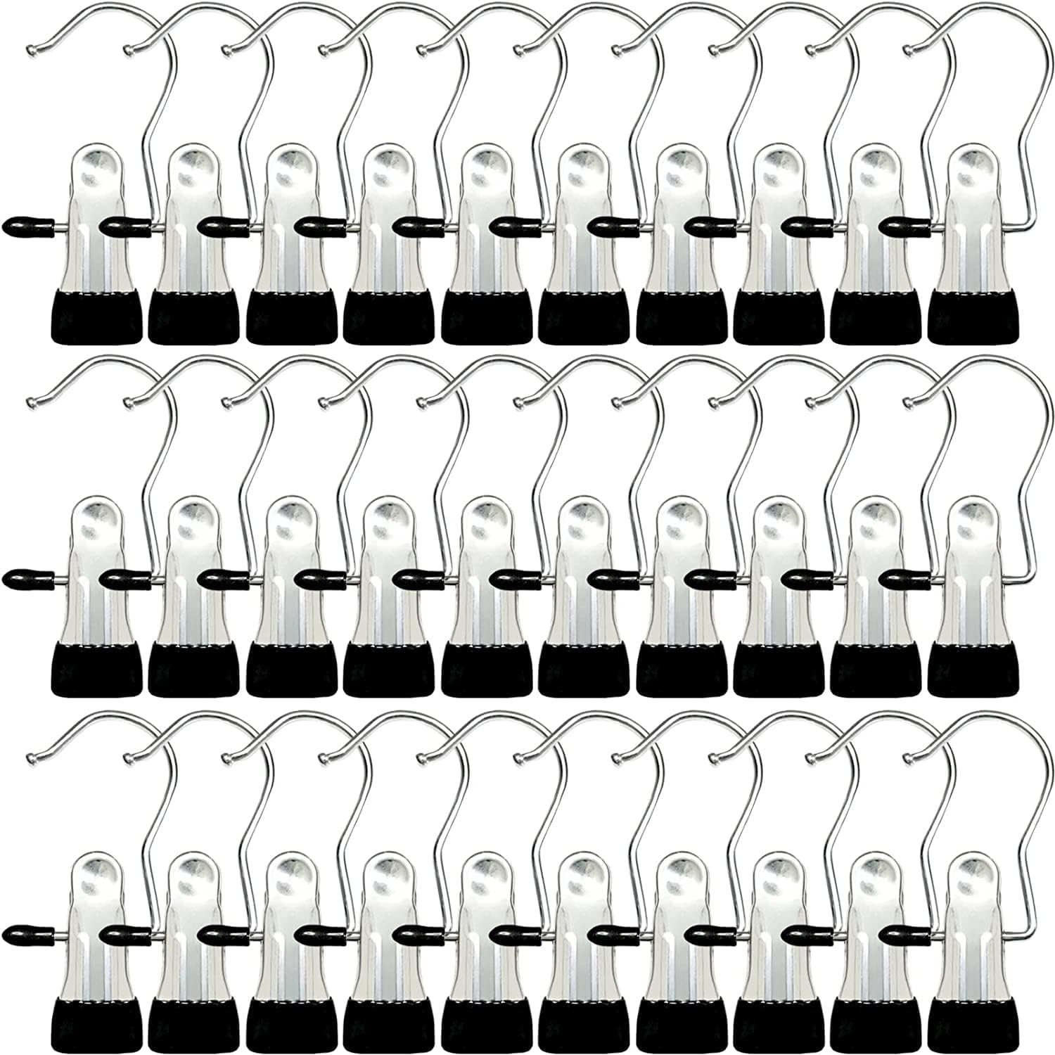 Boot Hangers for Closet, 100 Pack Hanging Clips Hook Clothes 100 Pack, Silver