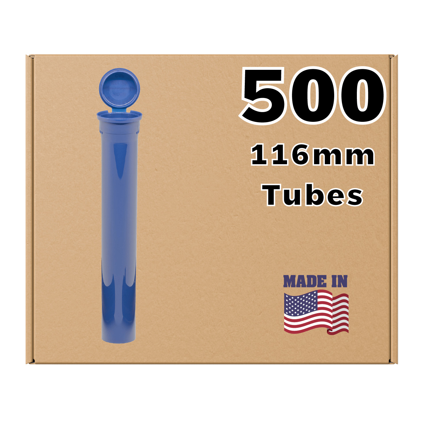 500 Bubblegum 116mm Pop Top Tubes - Airtight Smell Proof Containers