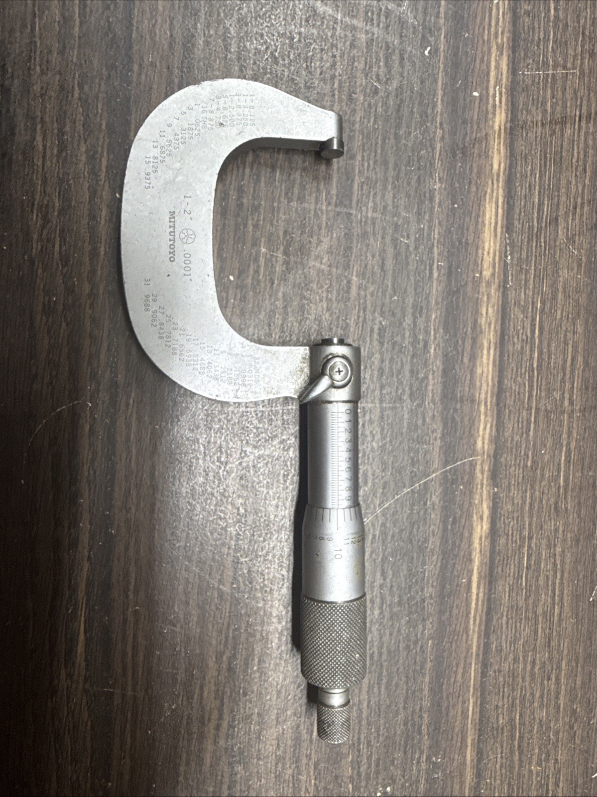 Mitutoyo Outside Micrometer 1-2" .0001" Pre Owned