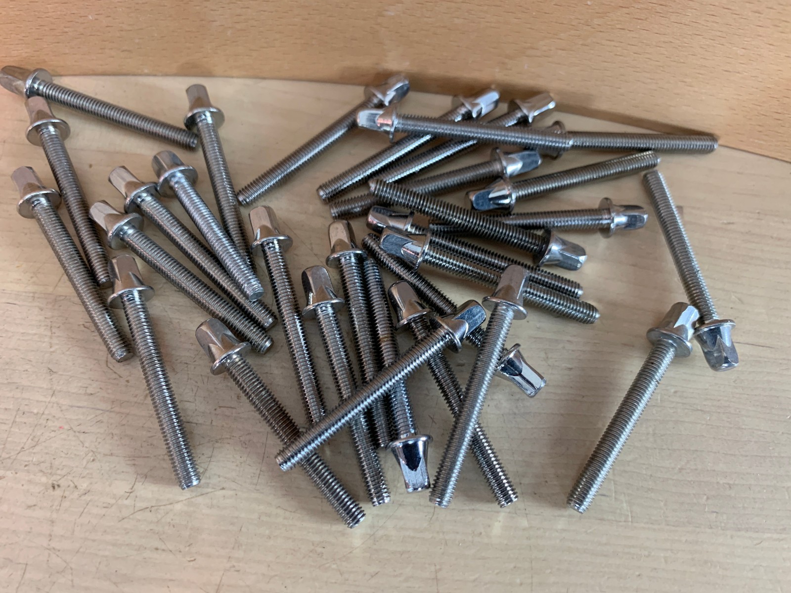 DW DRUM WORKSHOP Lot of 30x 1-5/8-Inch TENSION ROD Snare Drum Part Fine TP30 Crm