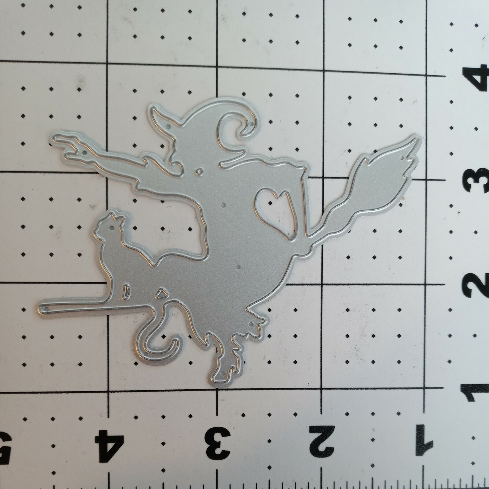 Universal Thin Metal Die Cut Tool Halloween Witch broom cat Wicca Salem Mass Hat