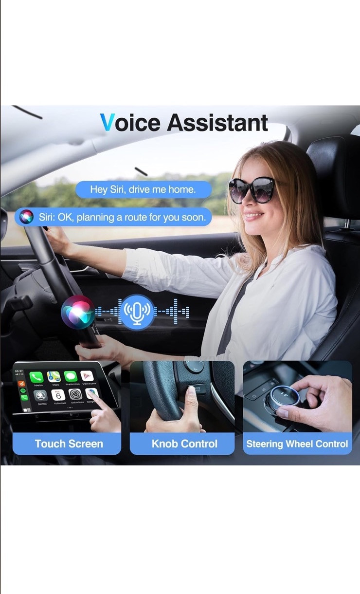 Wireless Carplay Adapter for Apple iPhone iOS 10+, Converts Wired to Wireless
