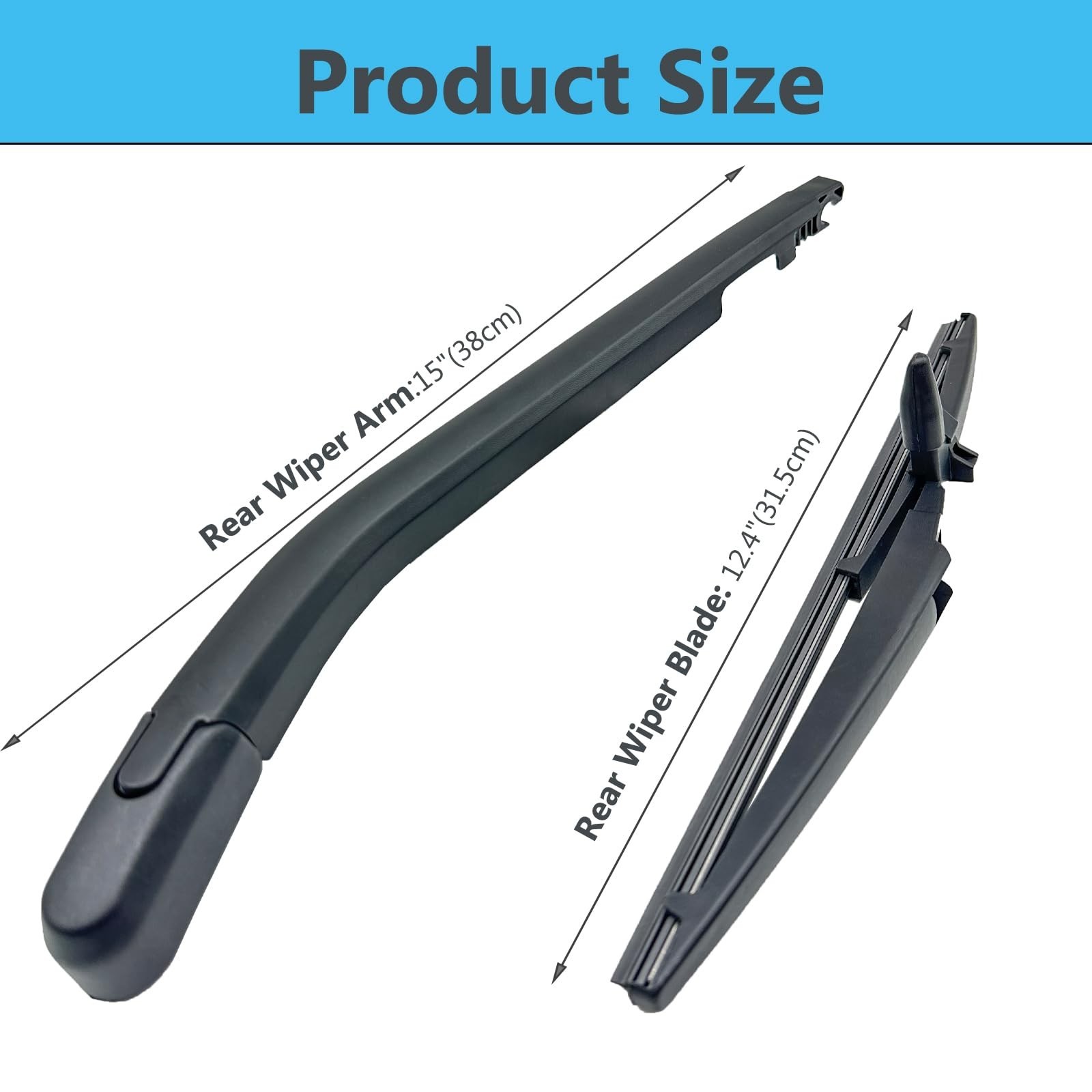 Rear Windshield Wiper Arm Blade Set Replacement for Toyota 4Runner 2003 2004 ...