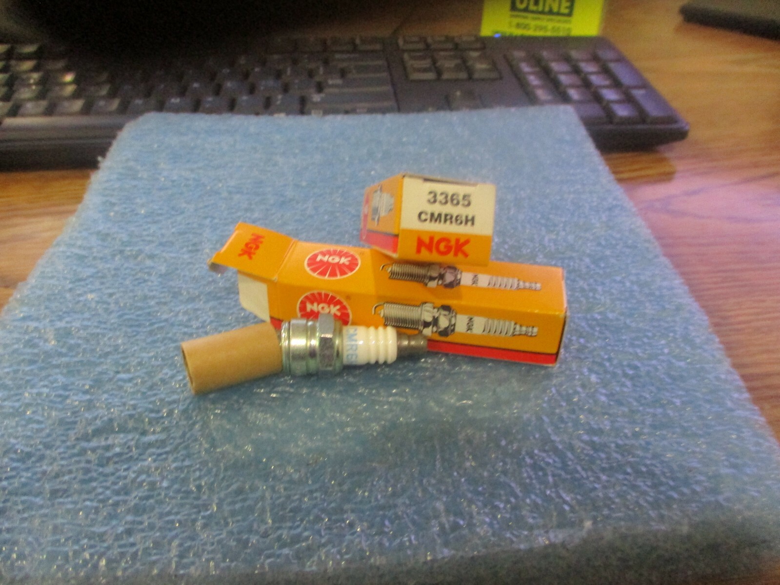 Lot of NGK Model: 3365 CMR6H Spark Plug. Qty. 2. New Old Stock