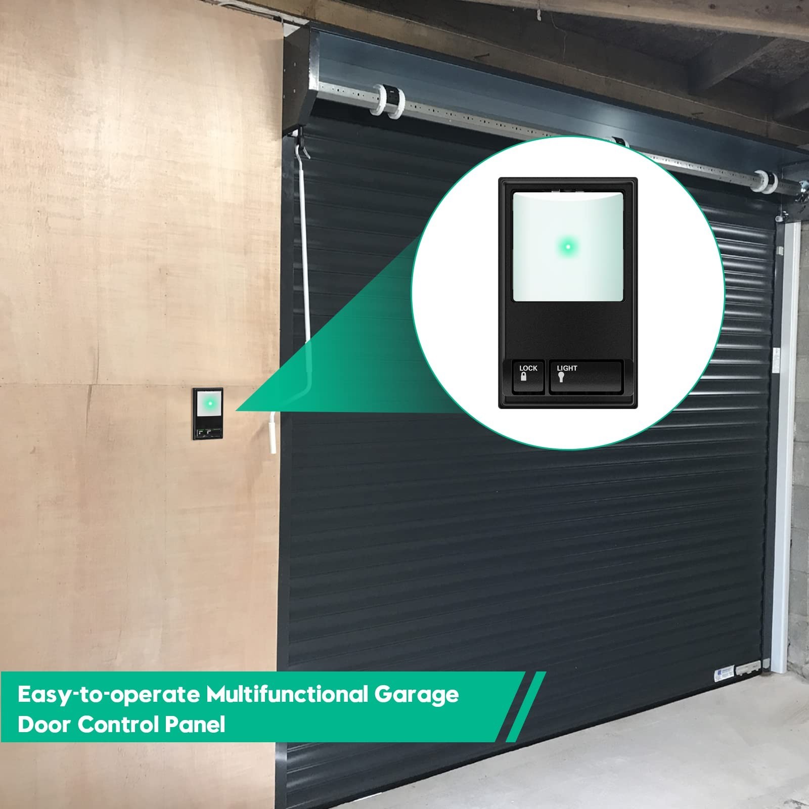 Garage Door Opener Control Panel, Multi-Function Wall Keypad Button Replaceme...