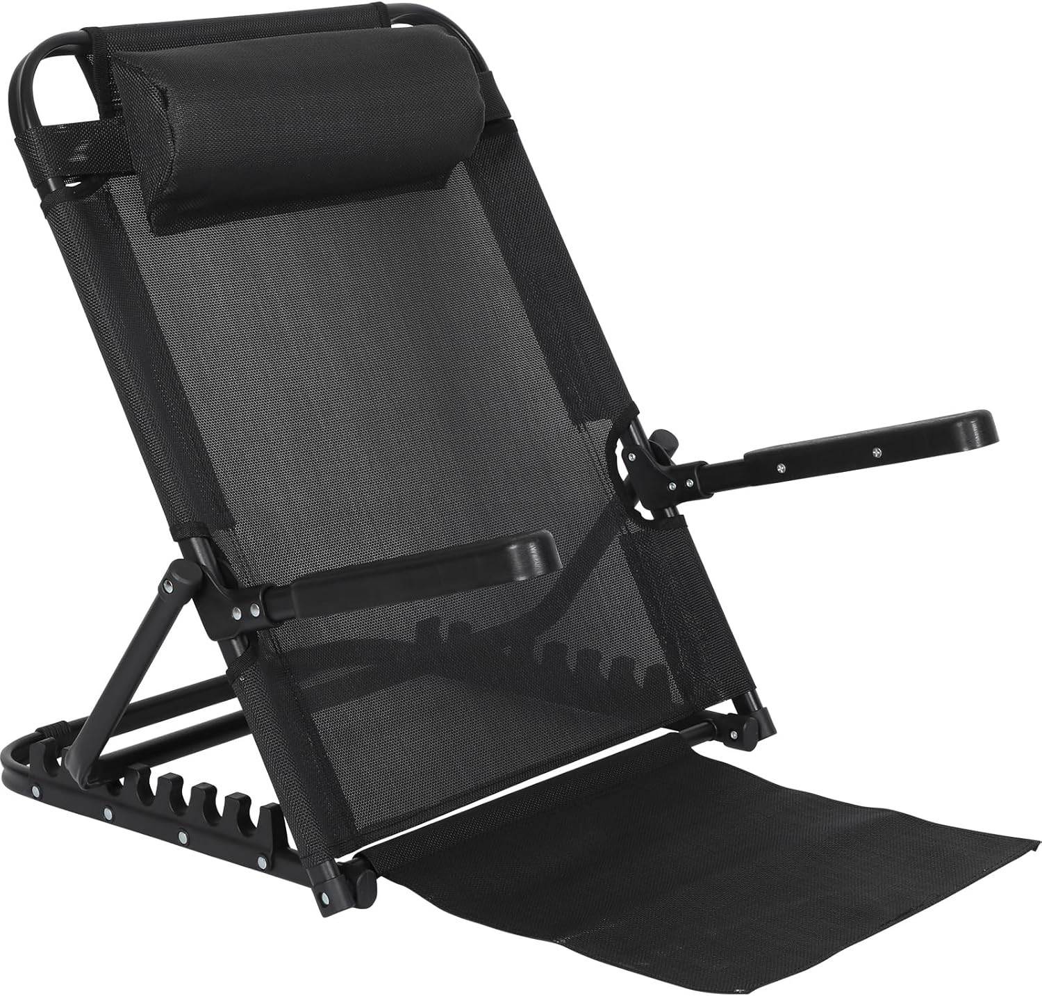 Adjustable Lifting Bed Backrest with Armrest Large Folding Bed Rest Sitting up