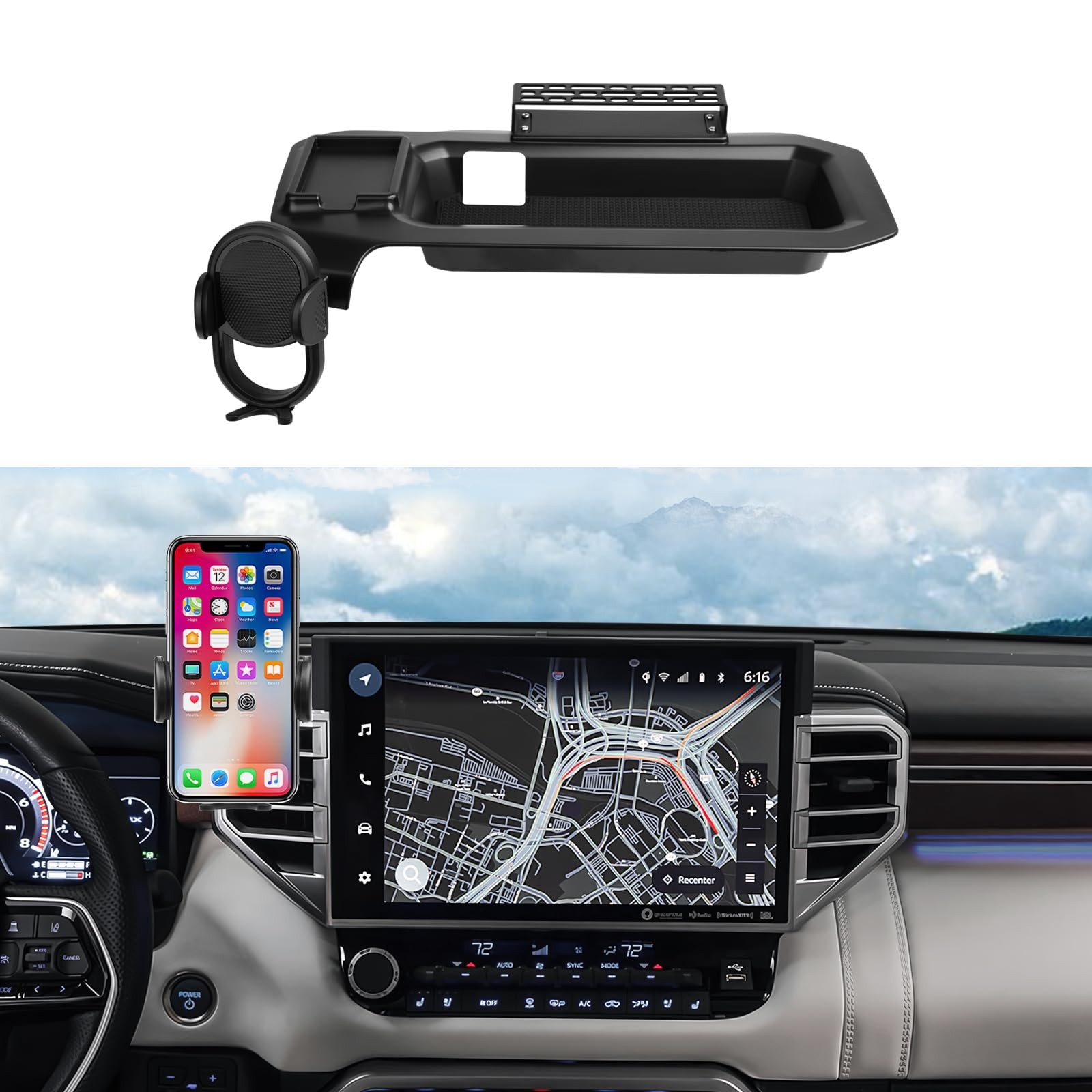 Autorder Phone Holder for Toyota Tundra 2022-2026 Tundra, Black