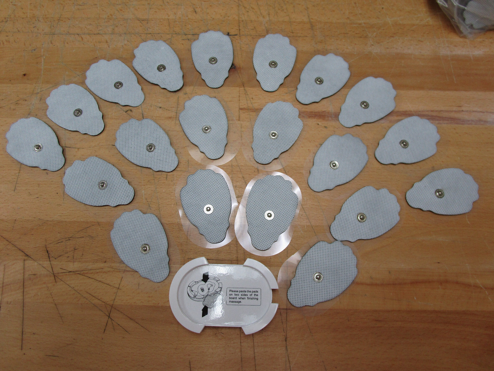10-Pairs Premium Electronic Massager Unit Pads + Pad Holder