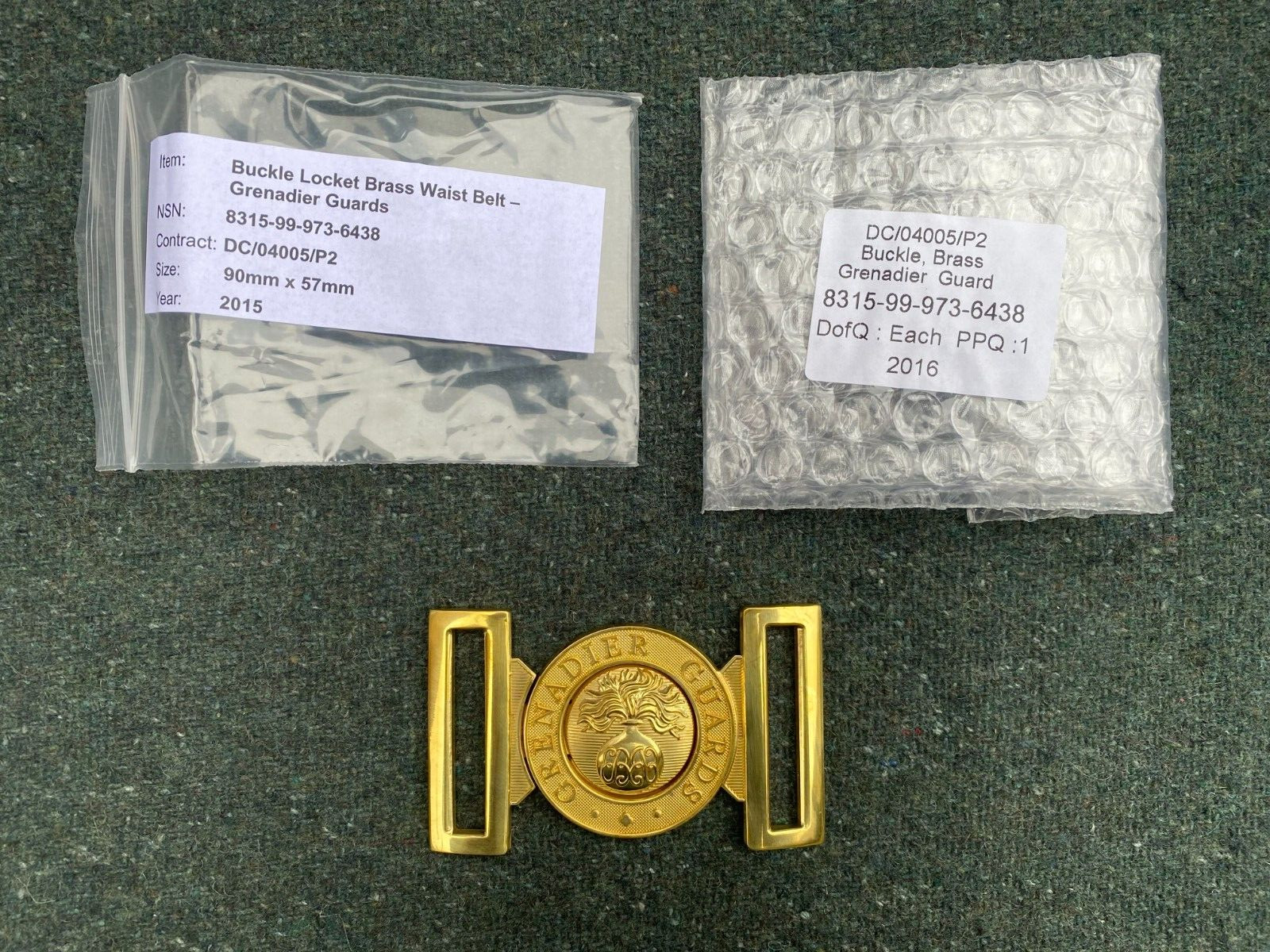 Original British Army Grenadier Guards Brass Locket Ceremonial Belt Buckle