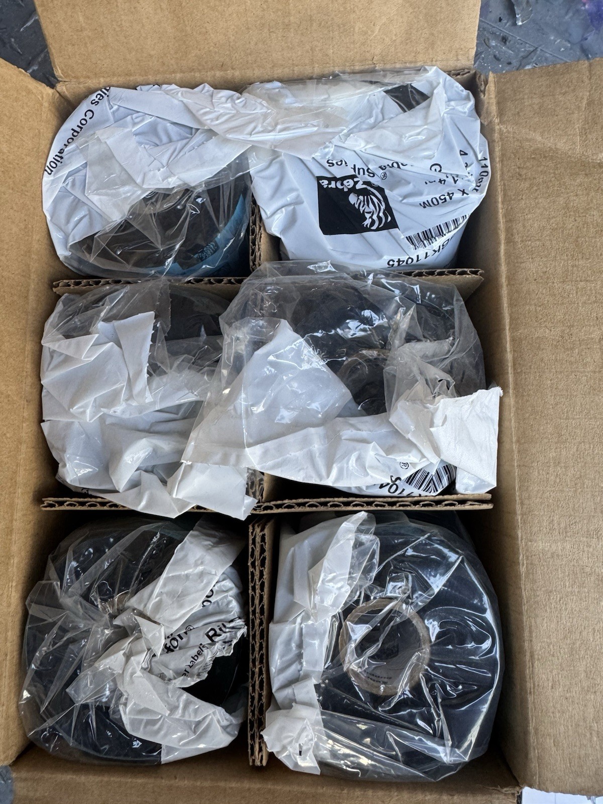 6x Zebra 5319 Performance Wax Ribbon, 2.36" x 1476' 05319BK11045