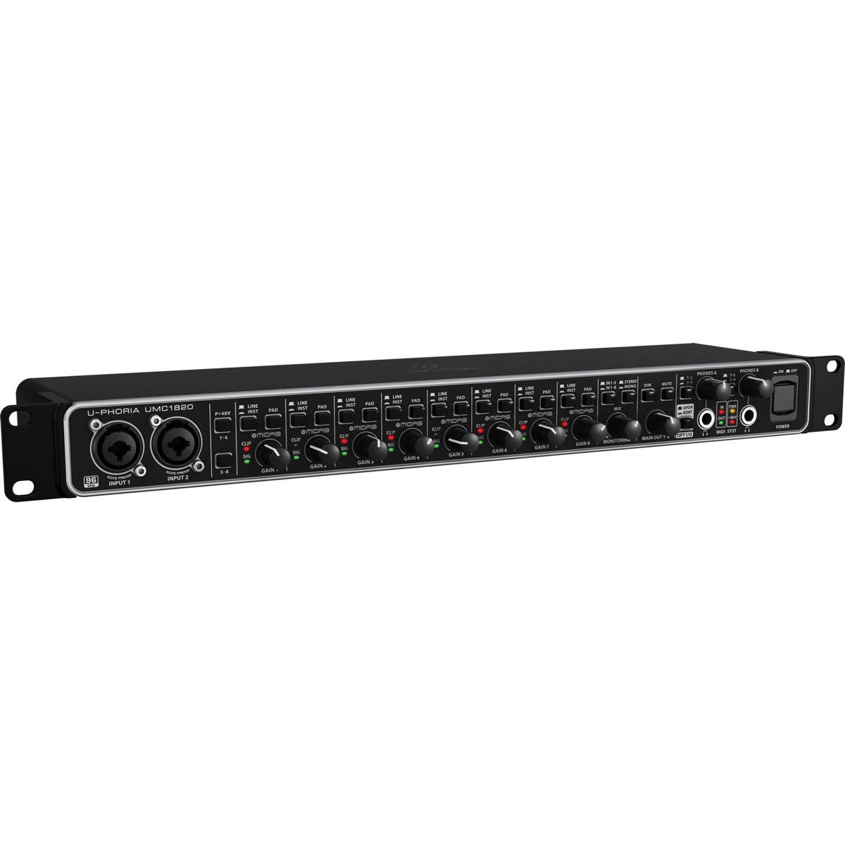 Behringer U-PHORIA UMC1820 Audiophile 18x20 USB 2.0 Audio/MIDI Interface with MI