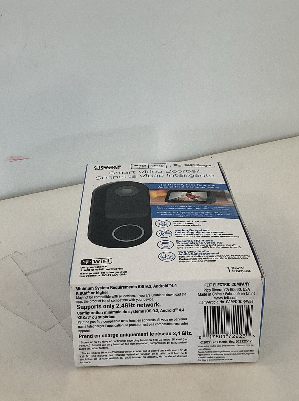 Feit Smart Home Wired Video Doorbell / Ring