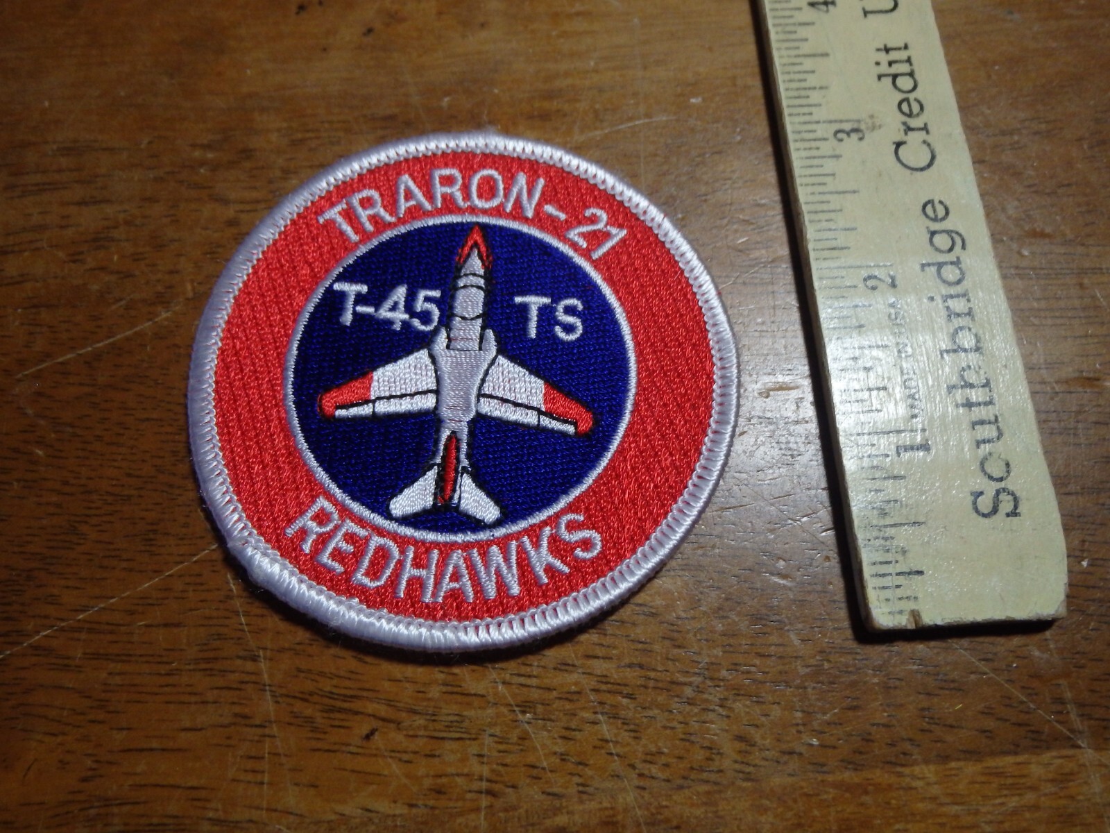 U S AIRFORCE TRARON-21 REDHAWKS  T-45 TS  JET FIGHTERS TOM CAT   PATCH  BX T#110