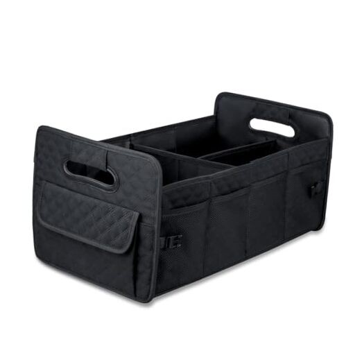 Car Trunk Organizer for SUV, Car Storage Organizer Collapsible Standard Black