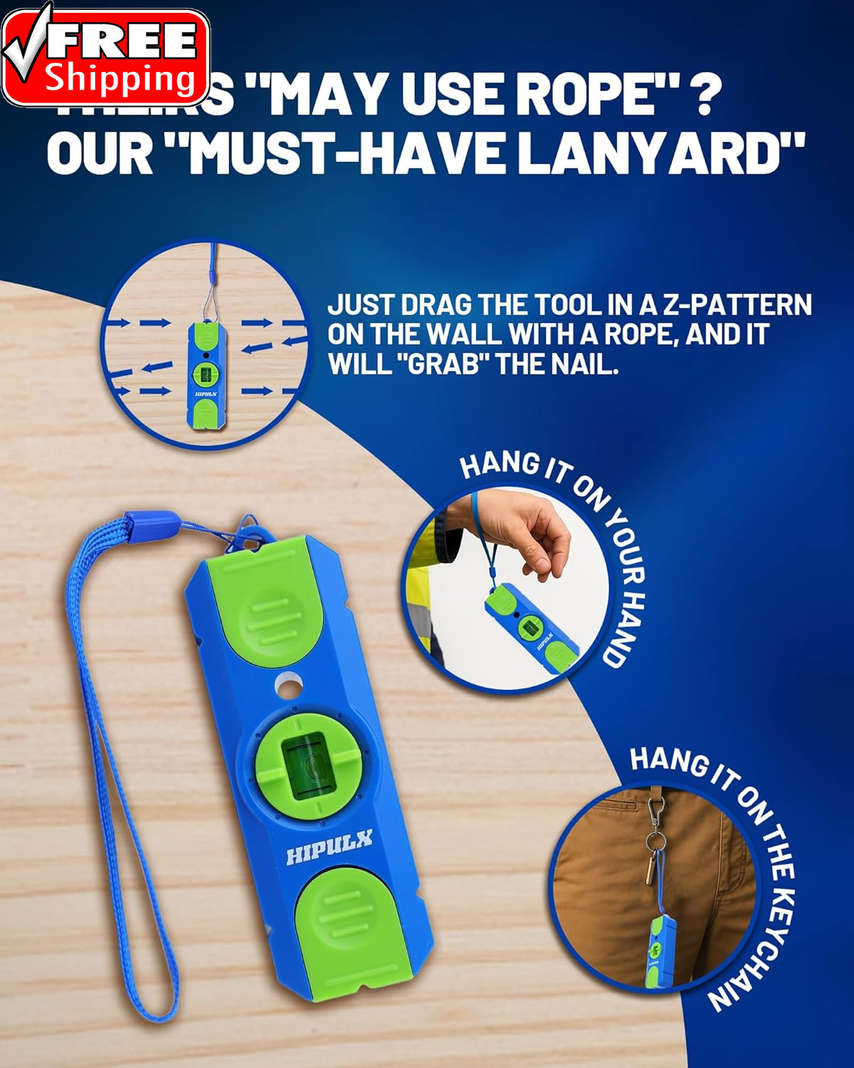 Magnetic Stud Finder with 360° Level - Professional Grade Wall Scanner with Extr