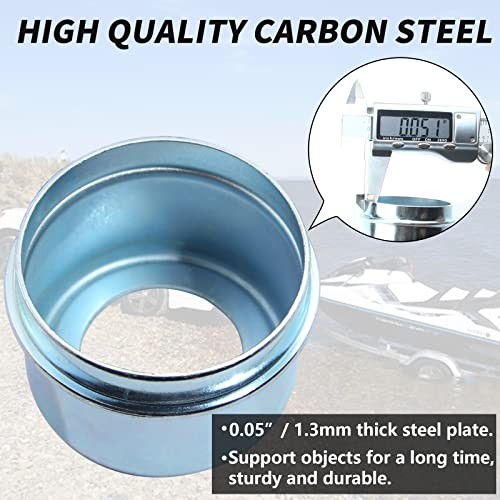 4PCS 2.72" Trailer Hub Cap,Trailer Axle Bearing Dust Cap Cup Grease Cover with