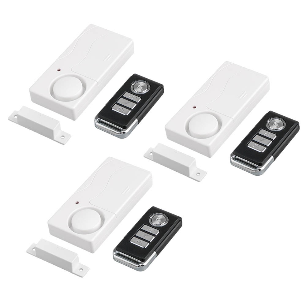 3x Wireless Anti-Theft Remote Control Door Window Security Alarm Magnetic Sensor