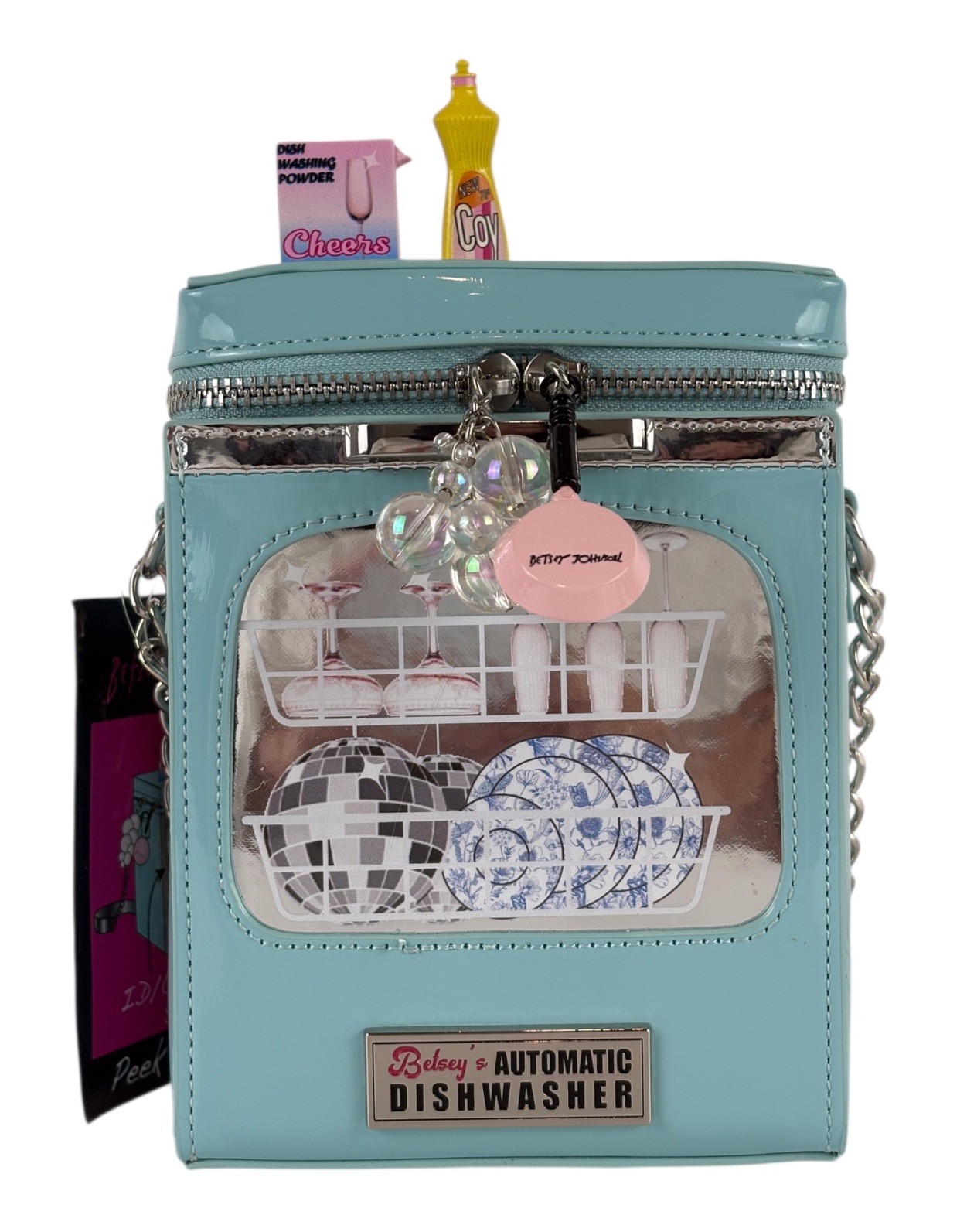 Betsey Johnson Kitsch Clean Or Dirty Dishwasher Crossbody Handbag