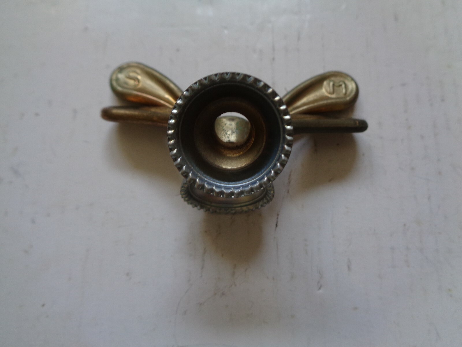 Pair Butterfly Nut Av Bronze Vintage Bicycle
