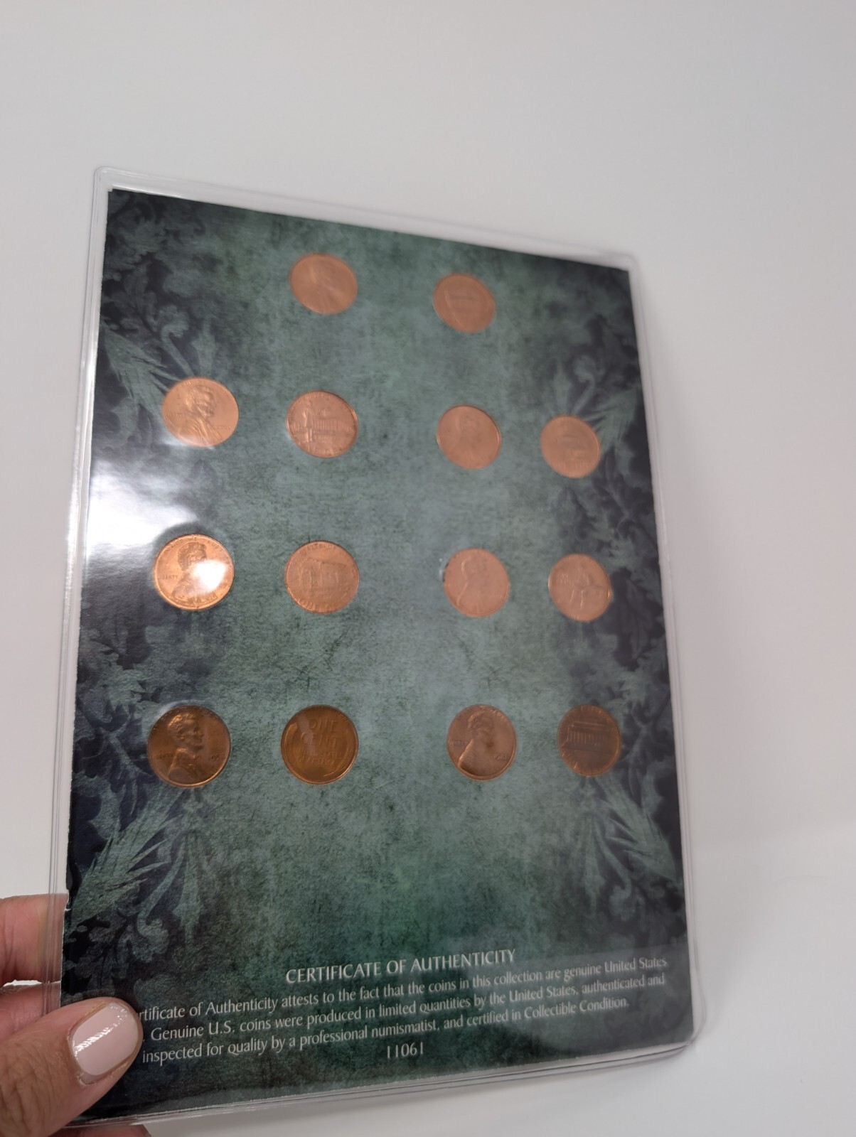 Brilliant Uncirculated Penny Design Collection P & D Mints COA Display