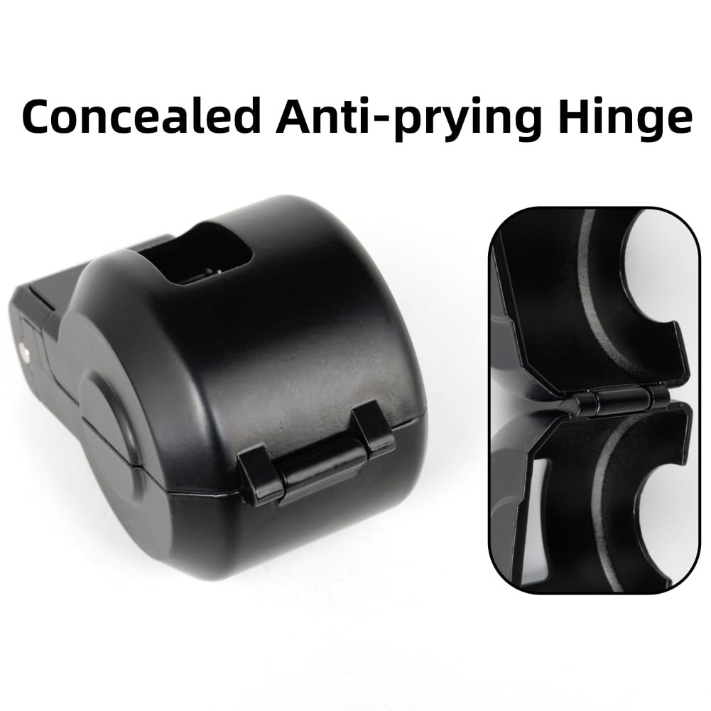 Keyed Door Handle Lockout Device Cover with Code to Disable Access Black