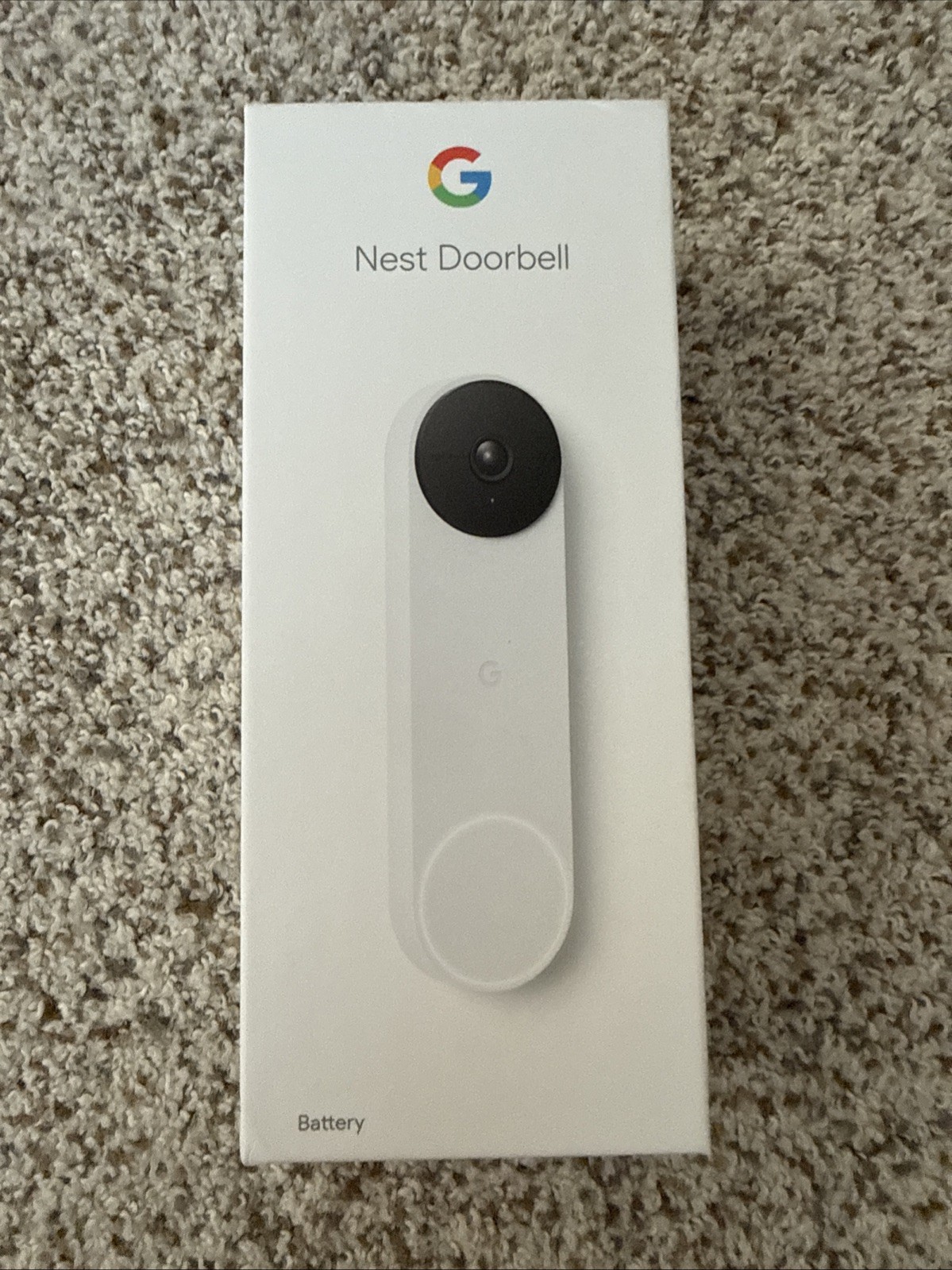 Google Nest Smart Wi-Fi Video Doorbell Battery Operated Snow White