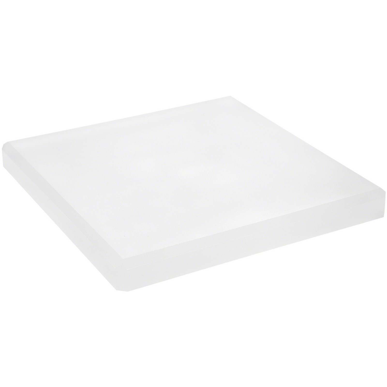 Plymor Frosted Acrylic Square Beveled Display Base, 10" W x 10" D x 1" H