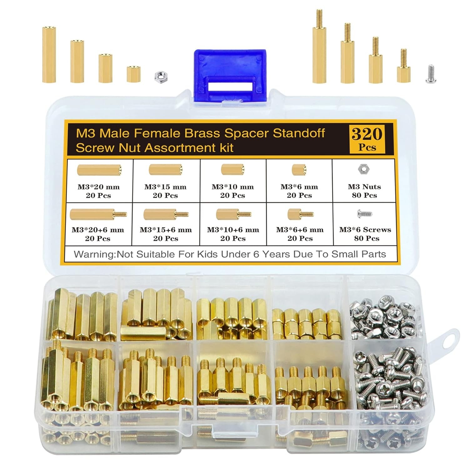 M3 Motherboard Standoffs Screws Nuts Kit
